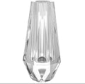 kitCom Modern Crystal Vase, 7 x 4 Inches, Transparent, Oval, Love, Glossy Finish, Arranges Flowers, Handmade, Multi-faceted, Secure Packaging, Half-Year Warranty, Luxury Gift