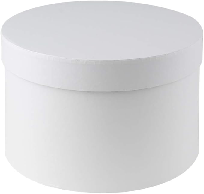 Briful Round Gift Boxes with Lids Set of 4 White Gift Box Assorted Sizes Nesting Gift Boxes for Presents Birthday Bridesmaid Wedding Valentines Christmas Party Favor Boxes