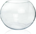 Craft And Party, Glass Bubble Vase, 4.5" Height x 6" Width, Set of 6 Glass Fish Bowl Vase, Bubble Bowl vase for Terrarium, Flower Vase Centerpiece