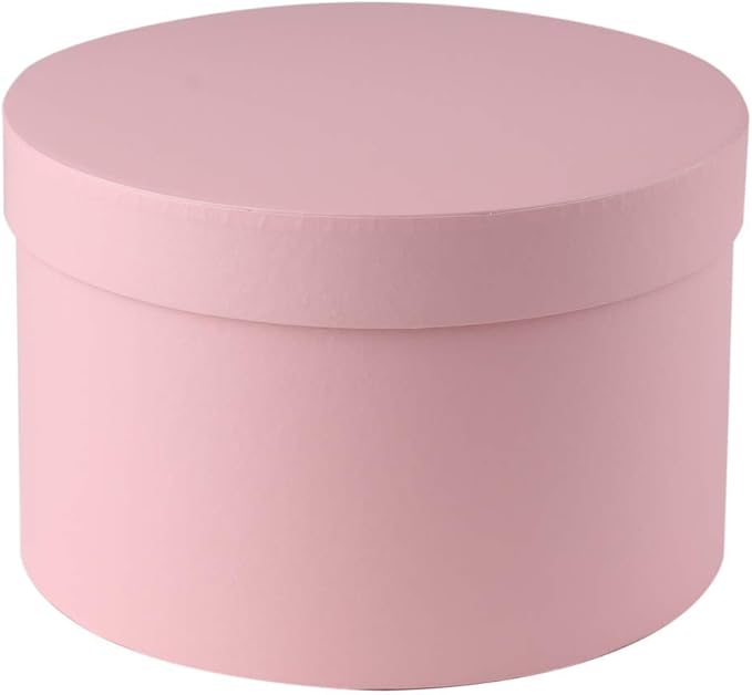 Briful Round Gift Boxes with Lids Set of 4 Pink Gift Box Assorted Sizes Nesting Gift Boxes for Presents Birthday Bridesmaid Wedding Valentines Christmas Party Favor Boxes