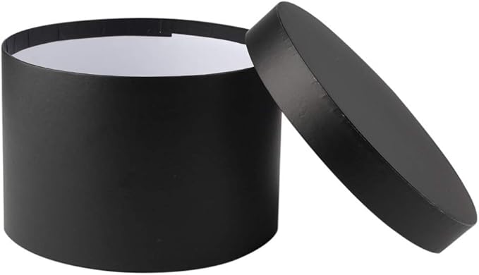 Briful Round Gift Boxes with Lids Set of 4 Black Gift Boxs Assorted Sizes Nesting Gift Boxes for Presents Birthday Bridesmaid Wedding Valentines Christmas Party Favor