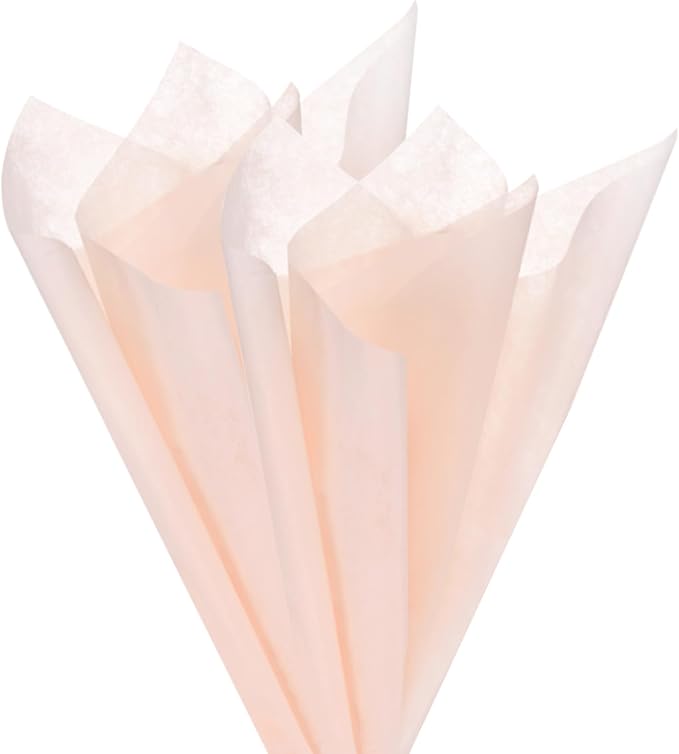 M METERXITY 20-Sheet Korean Cotton Wrapping Flower Paper, Waterproof Floral Wrapping Cotton Paper for Bouquets/Gift Packaging [Nude Pink]