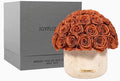 JoyFlower Preserved Flowers Vase, Yellow Cave Stone Flower Vases for Centerpieces, Eternal Flower Decorations for Party Home Living Room Bedroom Coffee Table, Orange Flower Vase Unique House Decor