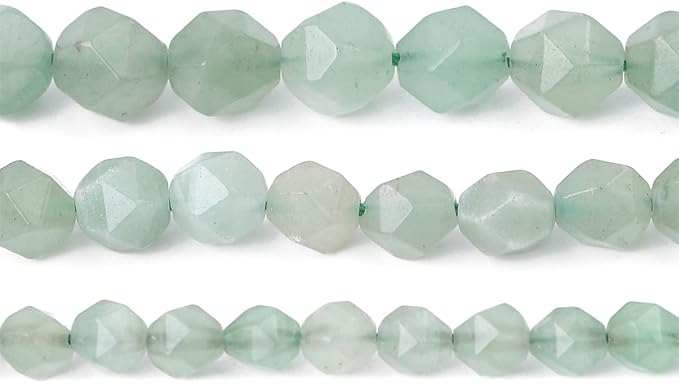Faceted Natural Green Aventurine Jade Stone Round Beads 10mm 36cm/Strand for Jewelry Making