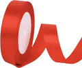 1 Inch Red Satin Ribbon, 22 Yards Double Faced Fabric Ribbons for Gift Wrapping, Bouquet, Garland, Bowknot, Hair, Crafts, Balloons, Party Decoration