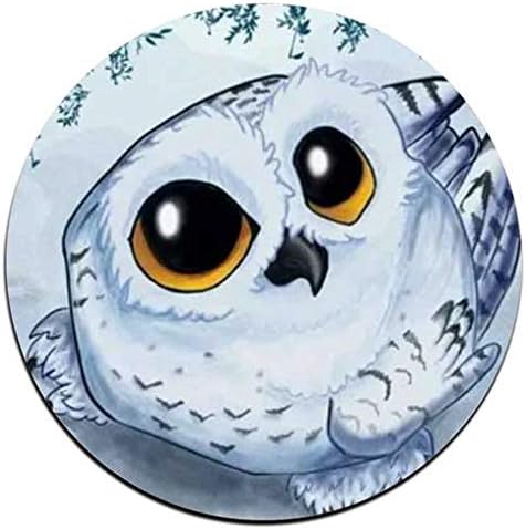 Cute Owl Round Coaster Set - Made of Recycled Rubber - Set of 4