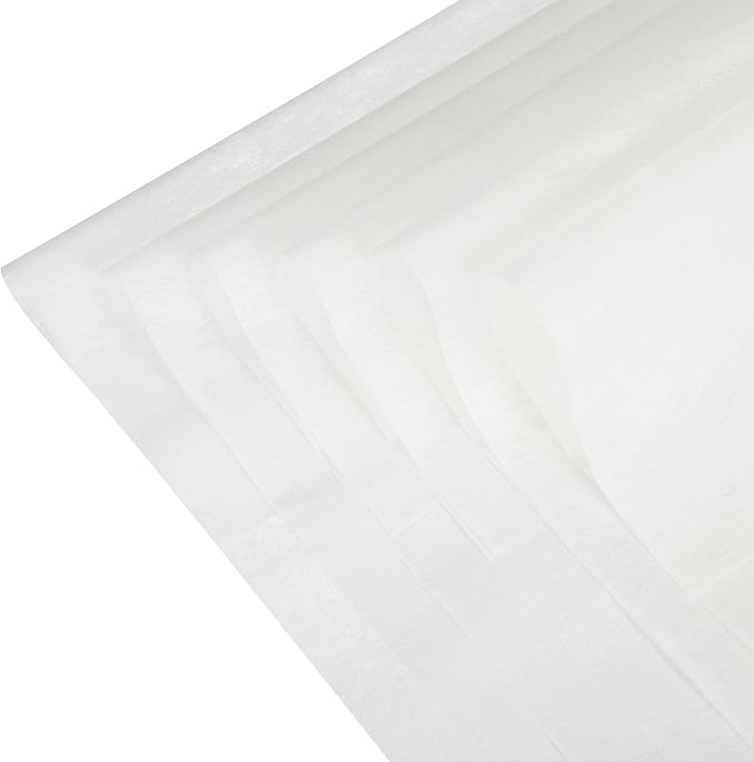 YELARXI Flower Wrapping Paper, Cotton Wrapping Flower Paper, Non-Woven Waterproof Floral Bouquet Wraps - Fitting for (Florist Supplies/Gift) 11.8 x 11.8 Inch & 114 Pack & White