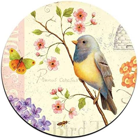 Bird and Butterfly Round Coaster Set - Made of Recycled Rubber - Set of 4