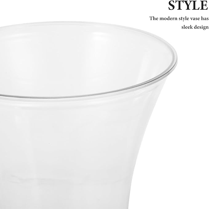 TIDTALEO Plastic Flower Vase for Desktop Decoration Shatterproof Dried Floral Vase with Compact Lightweight Design Modern Minimalist Style for Office and Home Table Ornament