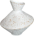 Cast Iron Decorative Vase, Dried Flower Rustic Vases, Wabi Sabi Vase for Modern Home Decor, Living Room, Shelf Decor, Enterway, Wedding, Office, Table, Bedroom, Kitchen, 8.86" H (White)