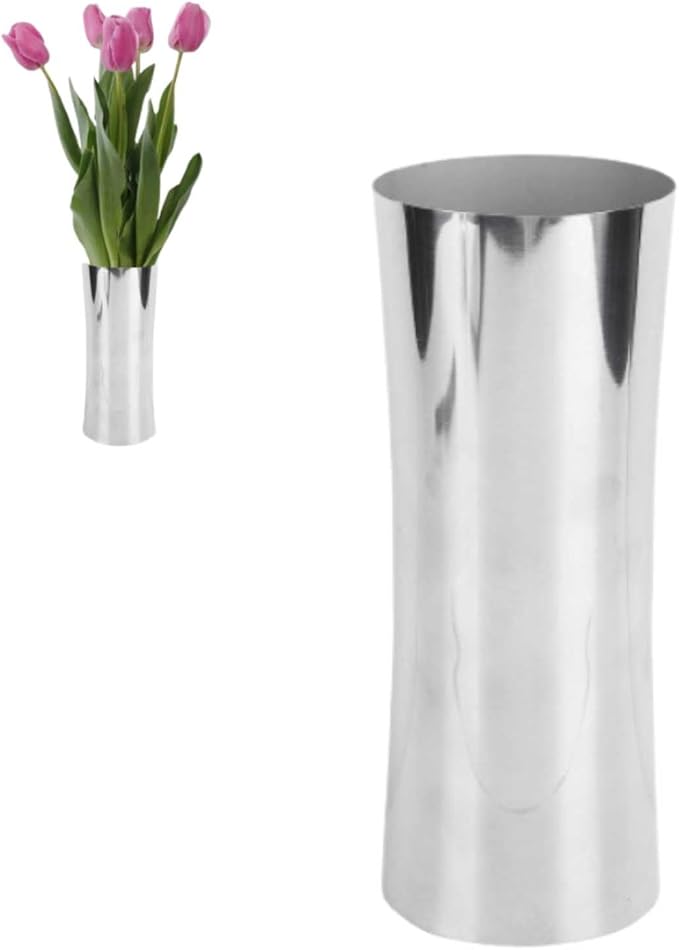 Tall Vase, Stainless Steel Waist Shaped Flower Arrangement Plant Vase Flower Holder for Weddings Office Decor