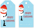 Andaz Press Christmas Holiday Season Classic Gift Tags, Merry Christmas to from Classic Favor Tags, Snowman with Stars Design, for Holiday Events, Parties, and Favors, 60-Pack