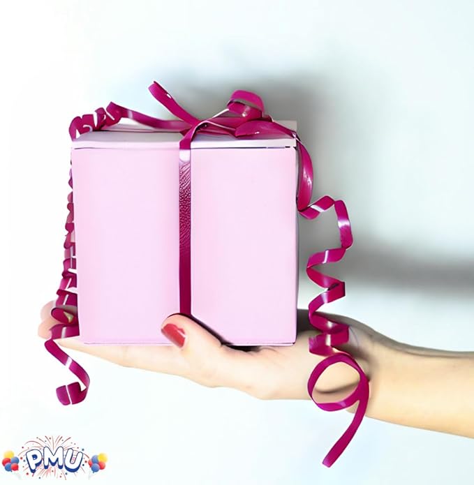 PMU Curling Ribbon - Crimped Texture Curling Ribbons for Gift Box, Birthday Party Decorations, Festival Art Craft & Christmas Décor - Burgundy Marsala 3/8 Inch X 250 Yards, Pkg/3