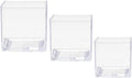 Royal Imports Flower Acrylic Vases Cubes - Decorative Centerpiece for Home or Wedding - Non Breakable Plastic, 1-Set of 3 Sizes: 4", 5", 6" - Clear