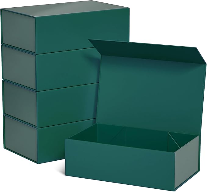 Green Gift Boxe 10" x 6" x 3" with Magnetic Closure Lid Gift Boxes for Presents,Bridesmaid Gifts Box,Cute Box,Birthday Gift box,Luxury for Gift Packaging, Magnetic Gift Box for Wrapping Gifts