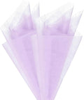 M METERXITY 38-Sheet Korean Cotton Wrapping Flower Paper, 11.8 Inch Waterproof Floral Wrapping Cotton Paper for Bouquets/Gift Packaging [Light Purple]