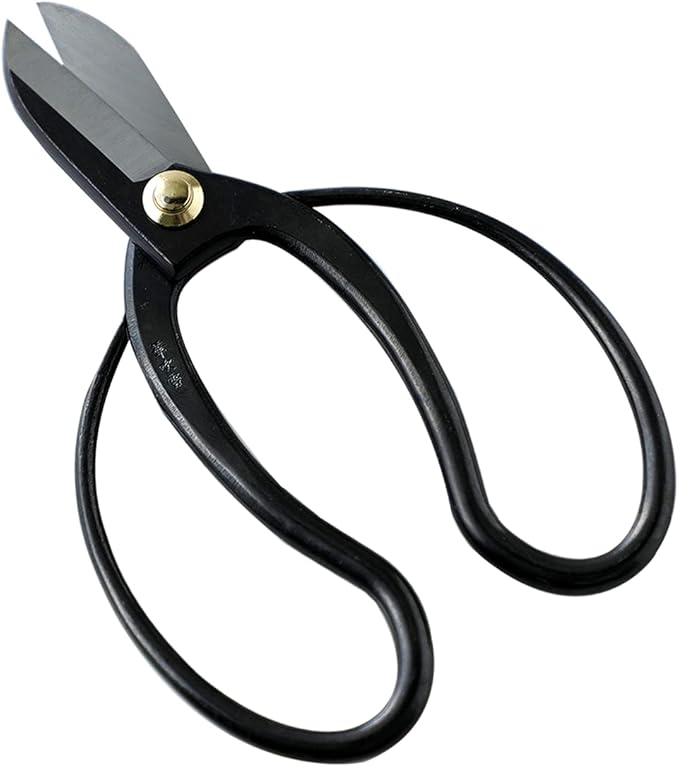 Wazakura Made in Japan Ikebana Tool Kit - Koryu Scissors + Black Kenzan Flower Holder, Japanese Floral Arrangement Set, Florist Shears and Pin Frog Gift Box Set - Koryu and Black Kenzan 2.4" (61mm)