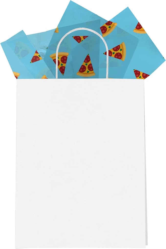 Pizza Printed Tissue Paper for Gift Bags or Boxes and Wrapping - Food Bulk Decorative Art Tissue Paper for Packaging and Gifting | 24 Sheets 20" x 30"