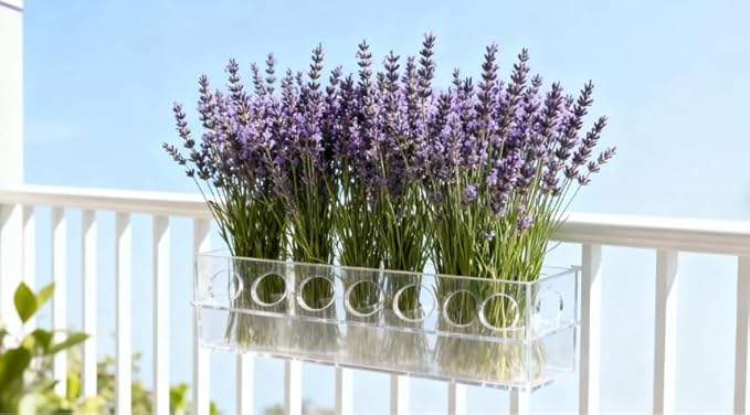 Acrylic Flower Vase Rectangular Centerpiece, 12 Inch Clear Rectangle Floral Vase for Dining Table
