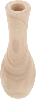 STOBAZA Rustic Small Wood Flower Vase for Dried and Artificial Arrangements Smooth Wooden Craft Decorative Vase for Office Home Wedding and Party Table Display