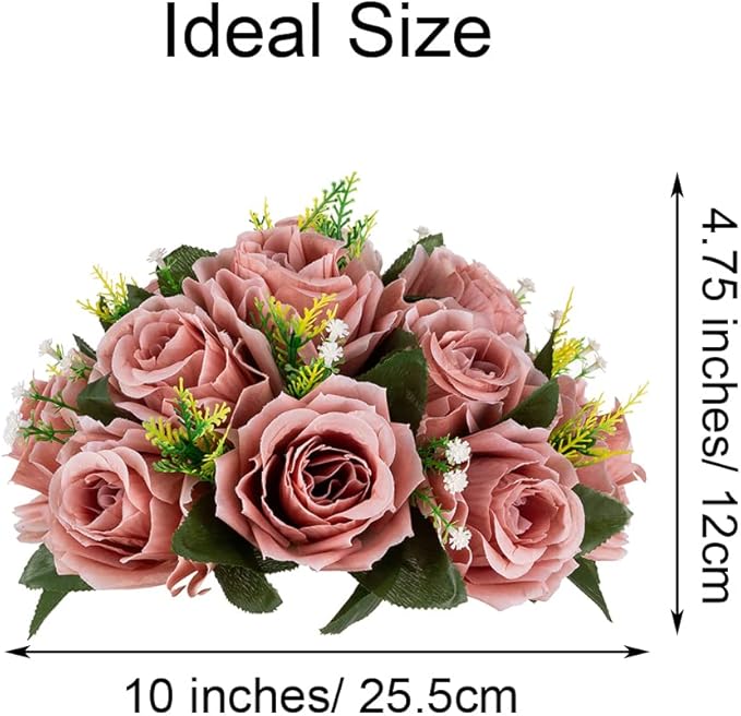 Flower Centerpieces for Wedding Tables: Wedding Table Decorations Dusty Rose Flower Balls Centerpieces for Engagement Cerebration Party Center Pieces 10 Packs