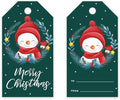 Andaz Press Christmas Holiday Season Classic Gift Tags, Merry Christmas to from Classic Favor Tags, Snowman with Christmas Wreath Design, for Holiday Events, Parties, and Favors, 60-Pack