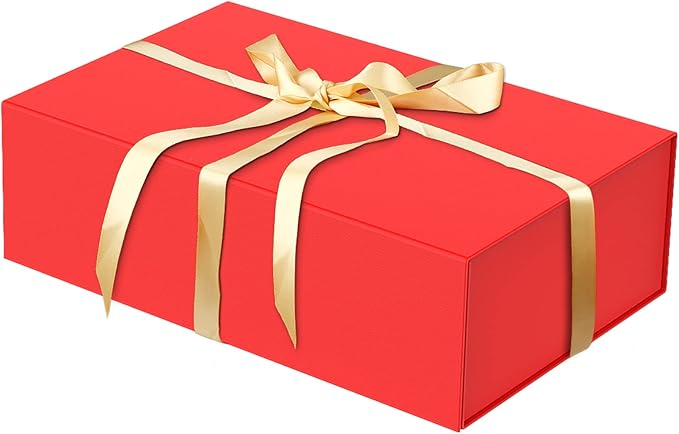 Luxury Large Gift Box 13.8"x9"x4.3" Storage Box Ribbon Magnetic Closure for Luxury Packaging Box for Mother's Day, Birthdays, Bridal Gifts,Weddings