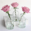 3 Sets Clear Glass Vase for Flowers Small Bud Vase for Decor, Bud Vases in Bulk for Centerpieces, Home Decorative Vase Set Round Vintage Glass Bottles, 2.85"X 5.4"