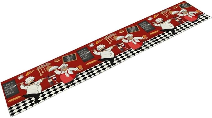Retro Chef Table Runner,Farmhouse Burlap Table Runners for Party Wedding, Chef Decorations for TKitchen, Chef Kitchen Decor 13x120in