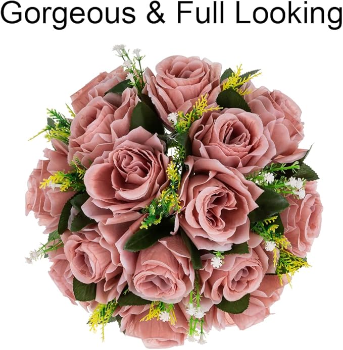 Flower Centerpieces for Wedding Tables: Wedding Table Decorations Dusty Rose Flower Balls Centerpieces for Engagement Cerebration Party Center Pieces 10 Packs