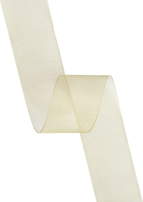 1-1/2 Inch Moss Shimmer Sheer Organza Ribbon Sheer Chiffon Ribbon 50 Yards-Roll Multiple Colors Available for Gift Wrapping Wedding Events Christmas Décor