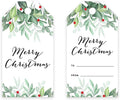 Andaz Press Christmas Holiday Season Classic Gift Tags, Merry Christmas to from Classic Favor Tags, Watercolor Holly Leaves Design, for Holiday Events, Parties, and Favors, 60-Pack