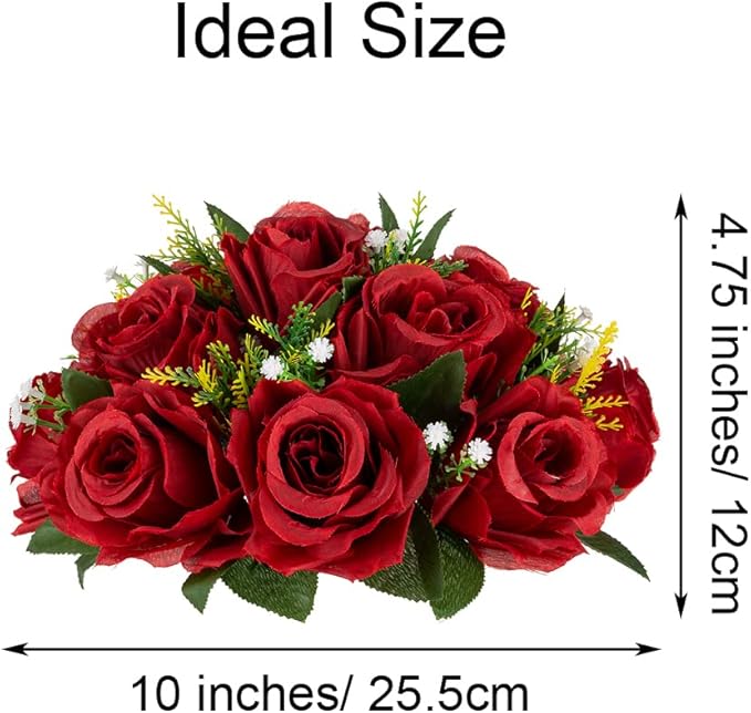 Flower Centerpieces for Wedding Tables: Wedding Table Decorations Crimson Flower Balls Centerpieces for Engagement Cerebration Party Center Pieces 10 Packs