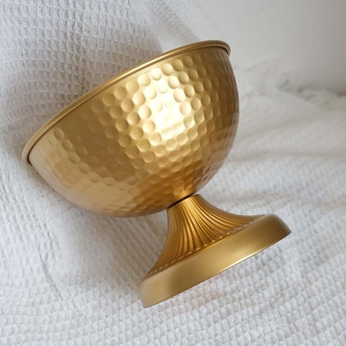 6.5 inch 6 pcs Brass Vase Bowl Gold Centerpieces for Tables Wedding Party Event Gold Accent Decorative Bowl Vintage Style