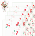 Liobelon 20 Sheets Flower Wrapping Paper Waterproof Bouquet Paper with Cherry Pattern White Gift Wrapping Paper for Flower Shop, Wedding, Birthday Party, Handmade DIY, Anniversary 22.8 x 22.8 Inch