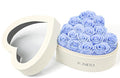 Rosaura Heart-Shaped Preserved Roses Gift Box - Real Forever Flowers for Birthday, Valentine's & Mother's Day (Sky Blue, 16 roses)