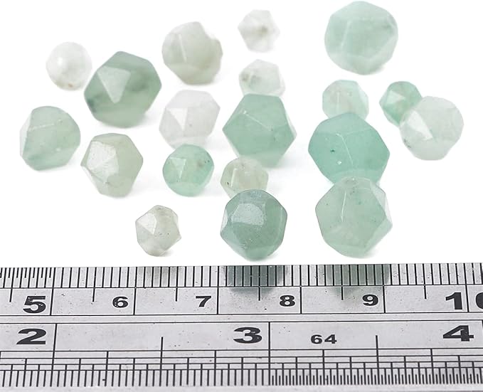 Faceted Natural Green Aventurine Jade Stone Round Beads 10mm 36cm/Strand for Jewelry Making