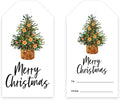 Andaz Press Christmas Holiday Season Classic Gift Tags, Merry Christmas to from Classic Favor Tags, Citrus Christmas Tree Design, for Holiday Events, Parties, and Favors, 60-Pack