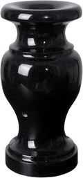 Cemetery Vase, Granite Grave Vase Polished, Black Memorial Stone Vases with Draining Hole for Home Tabletop, Cemetery Flowers, Grave Headstone Decorations (1pc, Polished Black)