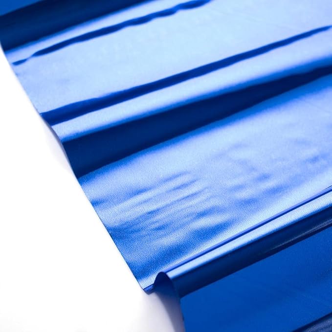 Anderson's Blue Shiny Metallic PVC Roll: 47" x 100' Flame-Resistant Event Decor for Weddings, Parties, Photo Booths, Gift Wrap, Table Covers, Backdrops, Crafts & Holiday Decorations