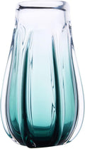 Luxury Lane Hand Blown Laine Sommerso Art Glass Vase for Home Decor 10 inch Tall Centerpiece Table Decoration
