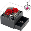 SHOKUTO Preserved Rose,Birthday Gifts for Women Mom Girlfriend,Gifts for Mom Grandma Wife Daughter Sister,Jewelry Boxes with Necklace