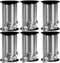 PMU Curling Ribbon - Crimped Texture Curling Ribbons for Gift Box Wrapping, Florist Flowers, Birthday Party Decorations, Festival Art Craft & Christmas Décor - Silver 3/8 Inch X 250 Yards, Pkg/6