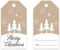 Andaz Press Christmas Holiday Season Classic Gift Tags, Merry Christmas to from Classic Favor Tags, Kraft Brown with Minimal Christmas Tree Design, for Holiday Events, Parties, and Favors, 60-Pack