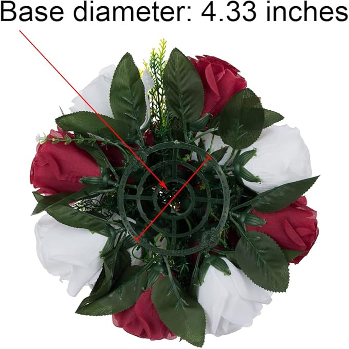 Flower Centerpieces for Wedding Tables: Wedding Table Decorations Burgundy & White Flower Balls Centerpieces for Engagement Cerebration Party Center Pieces 10 Packs