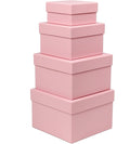 Briful Square Gift Boxes with Lids Set of 4 Pink Gift Box Assorted Sizes Nesting Gift Boxes for Presents Birthday Bridesmaid Wedding Valentines Christmas Party Favor Boxes