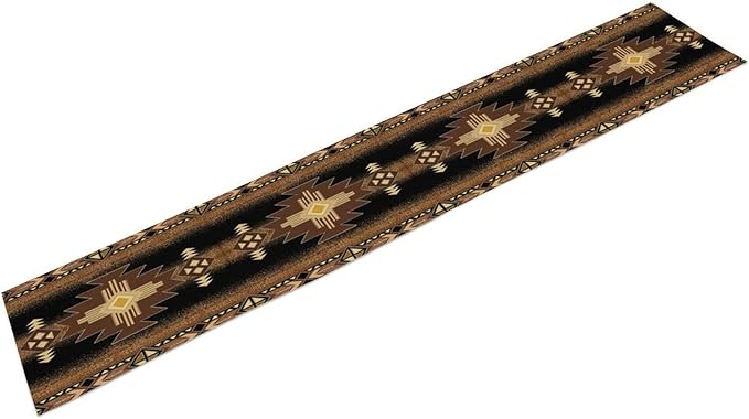 Aztec Table Runner Southwestern Native Vintage Geometric Pattern Table Runner Retro Country Table Dinner Decoration 13x70 Inch