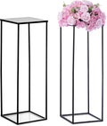 Nuptio Black Vase for Wedding Centerpieces - 2 Pcs 31.5 inch Tall Vases for Wedding Tables Home Party Decorations