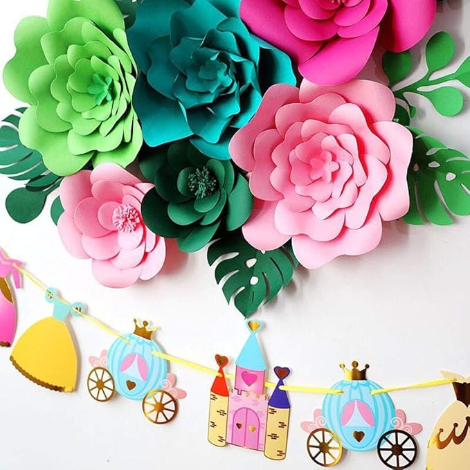 12pcs Paper Leaves Paper Flower Decorations Wall Decoration Paper Leaves Backdrop Decoration for Nursery Birthday Party Wedding