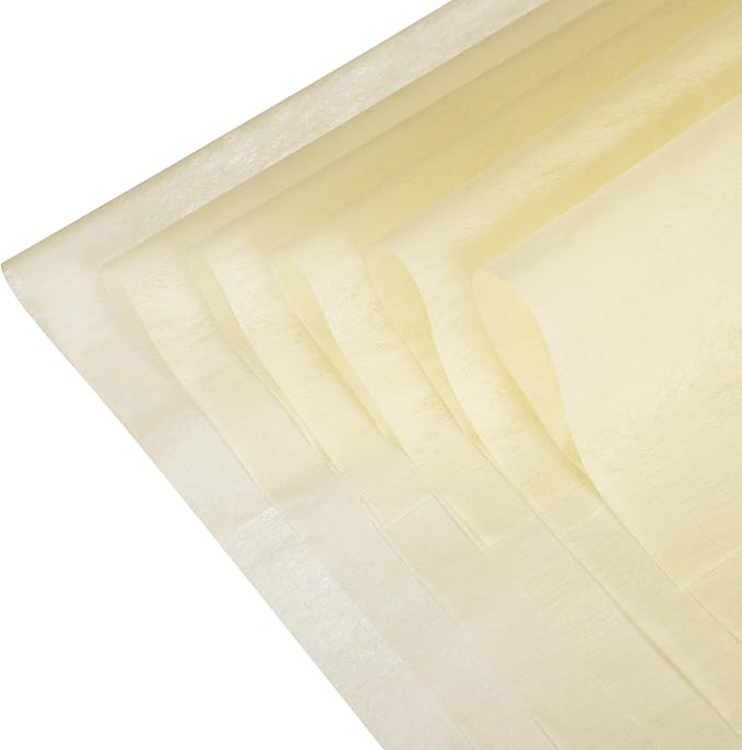 YELARXI Flower Wrapping Paper, Cotton Wrapping Flower Paper, Non-Woven Waterproof Floral Bouquet Wraps - Fitting for (Florist Supplies/Gift) 22 x 22 Inch & 40 Pack & Light Nude